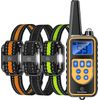 Rechargeable Remote Dog Training Collar with LED Light & Vibration - 3 Collars