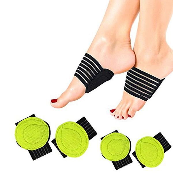 Ximimark 2 Pairs Foot Cushioned Arch Foot Support Decrease Plantar Fasciitis Pain Correction Night Foot Care Corrector Thumb