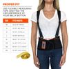 Ergodyne ProFlex 2000SF Back Support Brace, 8.5" Spandex, V-Shape Design and Patented Stays for Added Support, Large,Black
