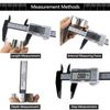 Fixed measuring slide Digital electronic micron measuring slide with large LCD display fractions, conversion 150mm, black