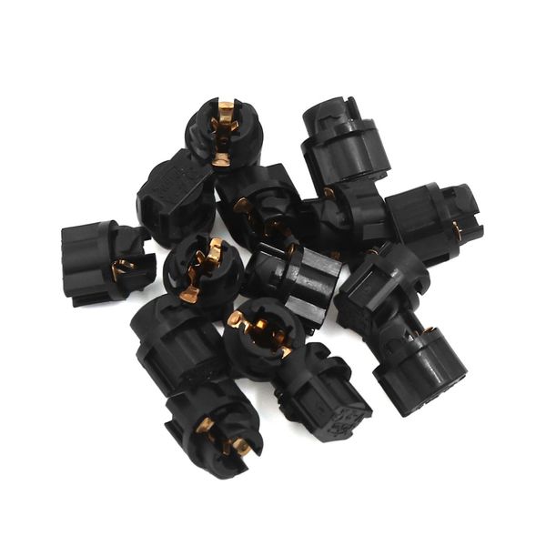 sourcingmap 15pcs T5 Twist Socket PC74 Instrument Panel Dash Light Adapter