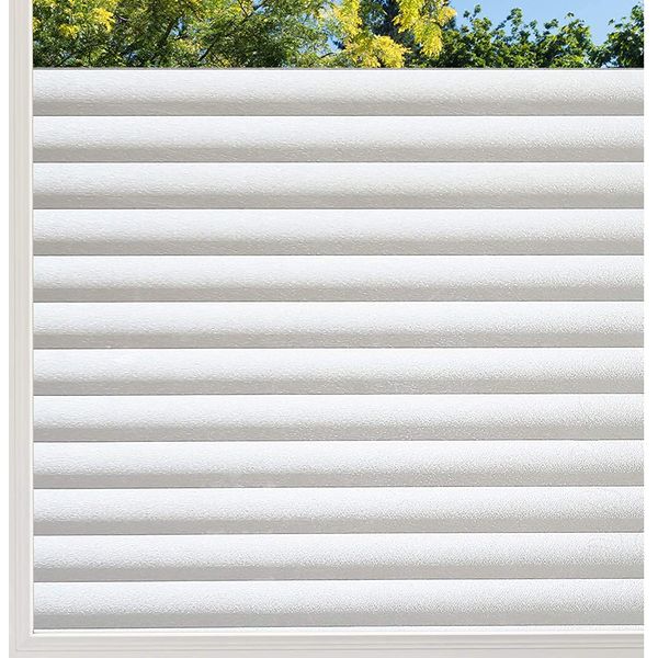 Rabbitgoo Window Glass Blindfold Film, Window Film, Blinds, Peel and Stick with Water, Repositionable, Window Film, UV Protection, Shatterproof, Bathroom, Blind, Cupboard, Netted Glass/Pair Glass