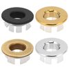 Sink Overflow Ring Brass Round Overflow Cover Insert in Hole Spares for Bathroom Kitchen Basin(Silver)