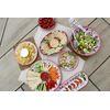 Mediterranean Melamine/Plastic Outdoor Dining Camping/Picnic Tray Serving Set