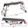 Aluminum Step Stool Folding Bench Work Platform Non-slip Drywall Ladder 330lbs