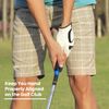 Clip-On Golf Grip Trainer, Golf Swing Training Aid for Improving Proper Hand Positioning (BLACK+DARK BLUE)