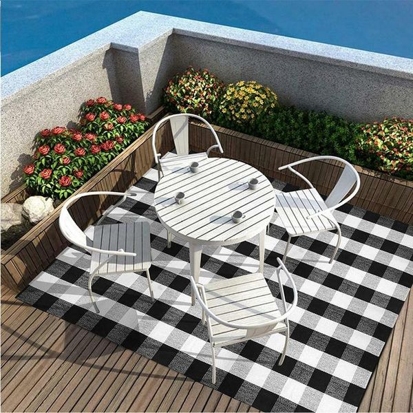 Buffalo Check 2'x6' Doormat – Timeless Black and White Style