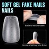 TOMICCA Nail Tip Sanded Nail Tip Short Full Cover Plain Tip Clear Tip Practice Commercial Use