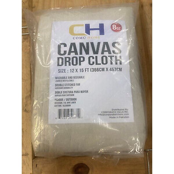 Comu Home Canvas Dropcloth, 12x15 Ft, New!