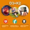 Vitamin D3 K2 Softgel Capsules Extra Strength D3 K2 Supplements 3 Months Supply