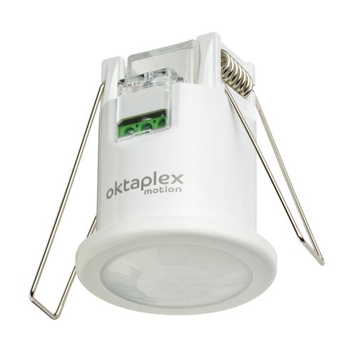 Oktaplex Ron Built-in Motion Sensor Indoor Flat 360 Degrees / 8 m Infrared Sensor Ceiling Motion Sensor 3-Wire 230 V LED Suitable