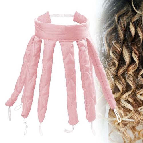 ZoeTekway Heat-Free Curlers, Heat-Free Curling Band, Curler Headband, Heat-Free, Curls without Heating Tape for Long Hair, Overnight Wave Shaper for Women Girls (Pink)