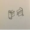 Blindspares Locking End Cap Set roller blinds bottom bar - White