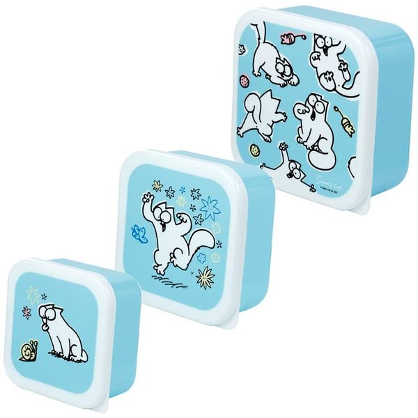 EliteKoopers 3Pcs Lunch Boxes Small Medium Large Size Cat Design
