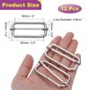 sourcing map 12Pcs Slide Buckle 2" Tri-Glide Slides Adjuster Strap Slider, Silver