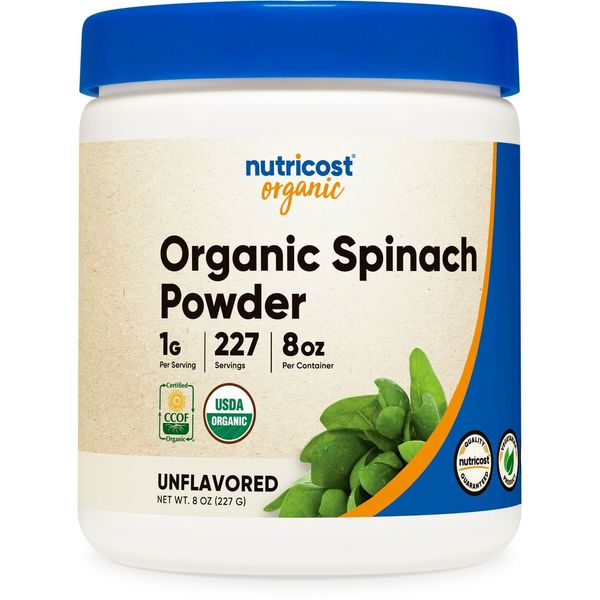 Nutricost Organic Spinach Powder 8oz - Vegetarian, Certified USDA Organic