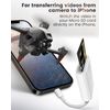 SD Card Reader for iPhone iPad, 2 in 1 Memory Card Reader Adapter, Camera Card Viewer with SD & TF card slots, Plug and Play
