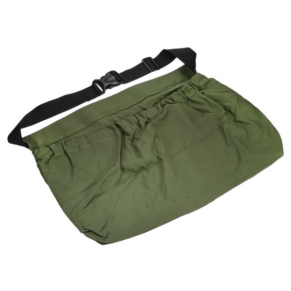 sourcing map Garden Harvest Apron Oxford Cloth Fruits Picking Weeding Waist Belt Pouch for Gardeners Green