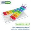 14 Day Rainbow Pill Dispenser Weekly Organizer Easy Fill Touchless Delivery
