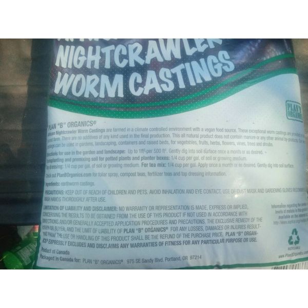 5 lbs Worm Castings, organic fertilizer/soil amendment, always Fresh oderless***