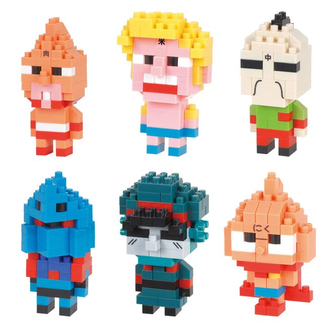 Kawada Nanoblock, Mini Nano Kinnikuman, NBMC_13S, Box Product, 1 Box = 6 Pieces, Total of 6 Types