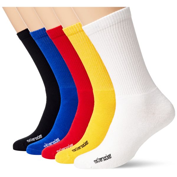 Mxthersocker Essential-The Naked 5 Pack Socks, Multi Yellow, L
