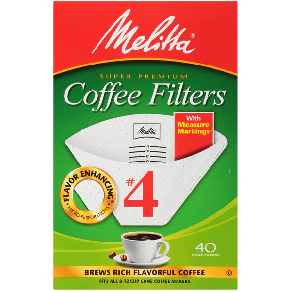 Melitta 624102#4 White Coffee Filters 100 Count