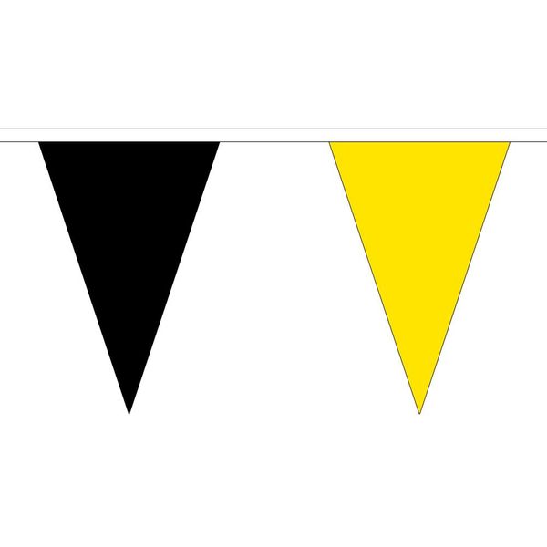 Black and Yellow Triangle Bunting 5m (12 flags)