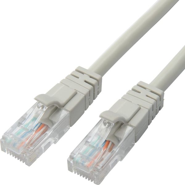 Sanwa Direct 500-LAN004 LAN Cable, 16.4 ft (5 m), Light Gray, CAT5e Stranded
