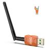 Class 1 Long Range Bluetooth Adapter for PC, QGOO USB Bluetooth Adapter for PC 5.3+EDR, Bluetooth Dongle Bluetooth Receiver Support Windows10/8.1/8/7（orange-163）