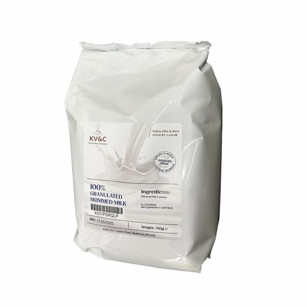 KV&C - Fine Granulated Powder Skimmed Milk 750g The Convenient Powdered Alternative to Fresh Milk for Cooking | Baking | Drinking | Vending (1 Bag ( 750g ))