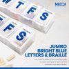 Weekly Pill Organizer - (Pack of 2) Extra Large Vitamin Container with Jumbo Easy to Read Letters, BPA Free - Daily Travel 7 Day Medication Pill Box Case