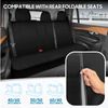 Solid Black PolyPro Seat Covers Full Front Rear Set-Sedan Van Truck SUV