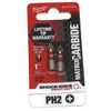 2 MILWAUKEE 1" MATRIX CARBIDE PH2 Screw / Drill BIT - BITS 48-32-3412