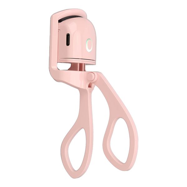 Electric Eyelash Curler,Heated Eyelash Curler with Silicone Heating Pads,Type-C Rechargeable,2 Heating Modes Quick Natural Heated Lash Curler Eye Lashes for Women Girls,Pink