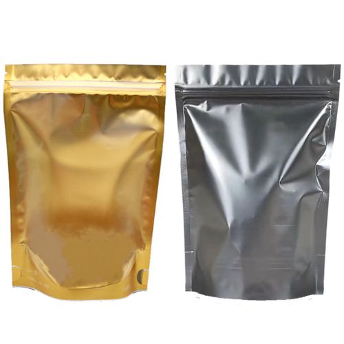 Fogman Zipper Bags, Aluminum Foil, Transparent, Freestanding, Long Storage, Heat Sealer, Set of 30 (5.5 x 7.9 inches (14 x 20 cm)