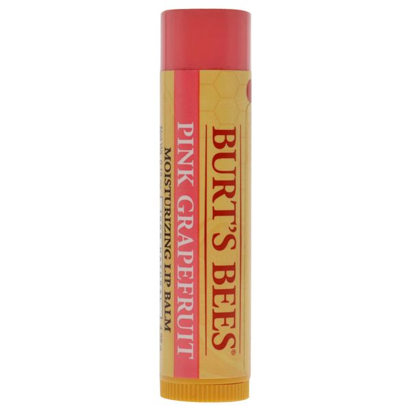 Burt's Bees 100% Natural Moisturizing Lip Balm, Pink Grapefruit with Beeswax & Fruit Extracts - 1 Tube