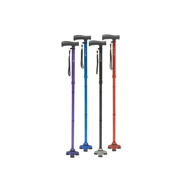 Drive Devilbiss HurryCane Folding All-Terrain Cane/Walking Stick, Blue