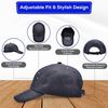 Satin Lined Baseball Cap - Reduce Hairloss (Low Crown, Black)