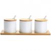 Gibson Elite Gracious Dining 10 Piece Fine Ceramic Condiment Jars Serving Set I