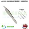 Adson Dressing Forceps 0.8mm Tip Serrated Surgical Ophthalmic Eye Instruments