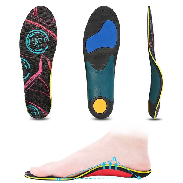 Kozzim Arch Support Insole, Shock Absorbing, Sports, Standing, Deodorizing, Ultra Lightweight