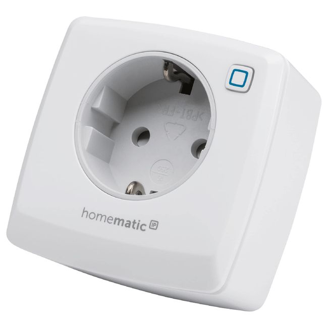 Homematic IP Smart Home Schalt-Mess-Steckdose, Steckdose misst Strom, digitaler Zwischenstecker Steuerung per App, Alexa & Google Assistant, Energie sparen, 157337A0