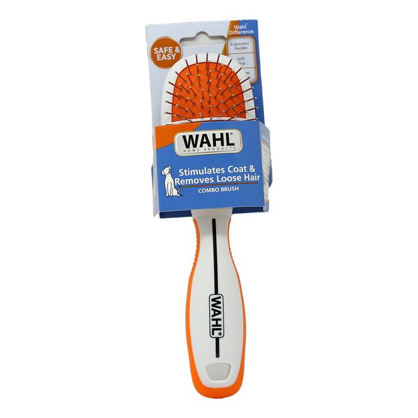 Wahl 2-in-1 Combination Medium Pin Bristle Brush for Dogs & Cats - Model 858413