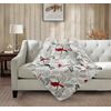 NEW! Winter Cardinal Printed Quilted Throw Blanket Red Snow Berries