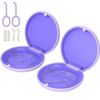 2 Pack Retainer Case, Slim Aligner Case, Compatible with Invisalign, Mouth Guard