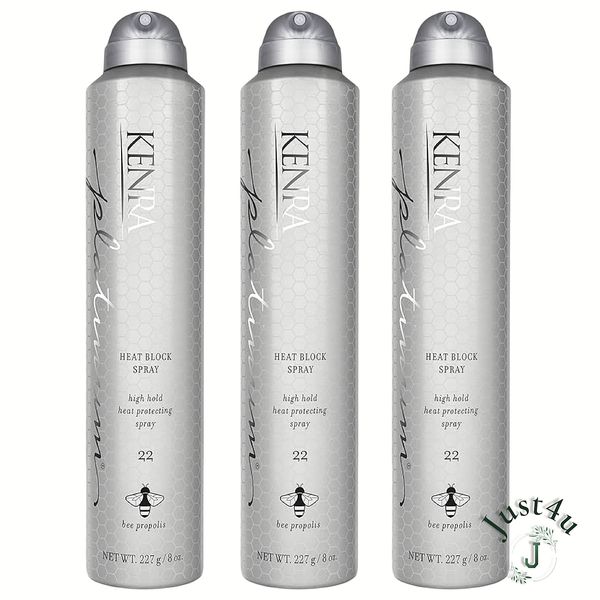 Kenra Platinum Heat Block High Hold Spray #22 - 8oz (3PACK)