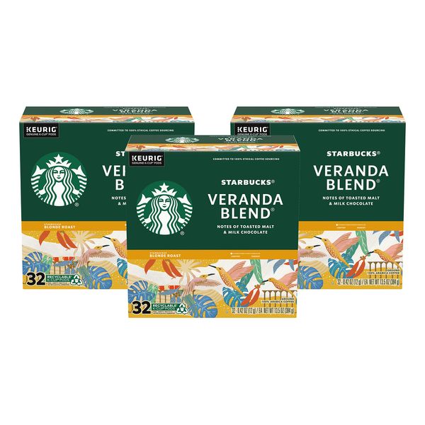 Starbucks Veranda Blend Coffee K-Cups,4/24 Pack-96 K-Cups
