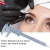Eyebrow Stencil Ruler, Reusable Vernier Caliper for Measuring Eyebrow, Permanent Eyebrow Positioning Ruler for Makeup Cosmetic Measuring Eyebrow, 150mm DIY Eyebrow Ruler Template