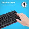 Perixx PERIBOARD-422 Wired USB-C Mini Keyboard, USB Type C Connector, UK QWERTY